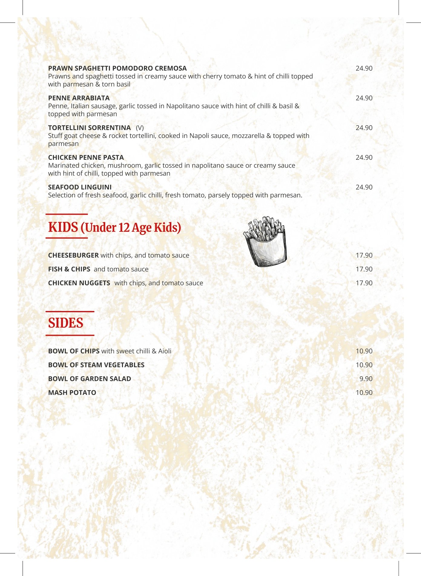 Dinner Menu 3